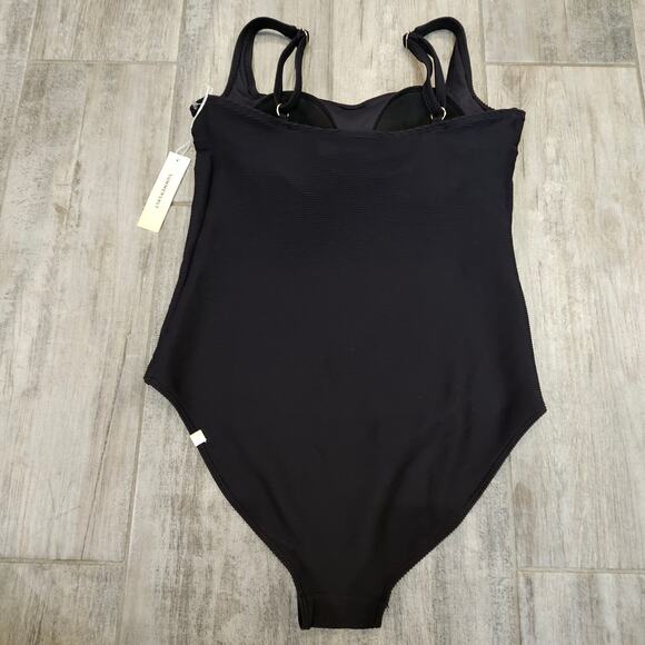 Summersalt The RippleRib Square Neck One-Piece Swimsuit Women’s 10 NEW Black - Picture 7 of 13